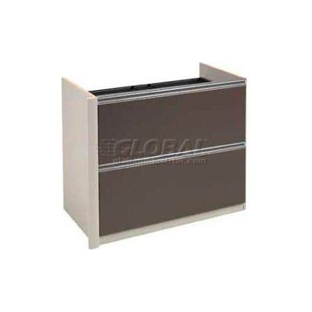 Bestar Bestar Lateral File W/out Top (Unassembled) - 34" - Slate & Sandstone - Connexion Series 93620-59
